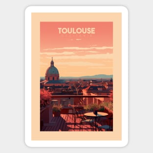 Affiche Toulouse - France - illustration Sticker